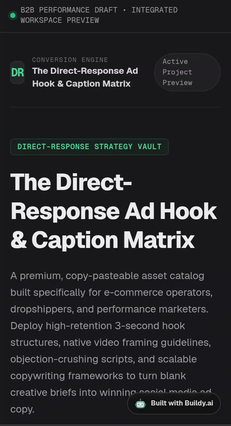 Direct Response Matrix preview first frame